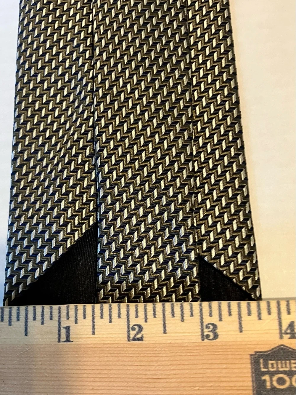 Men's Montebello Black and White Geometric Woven Tie